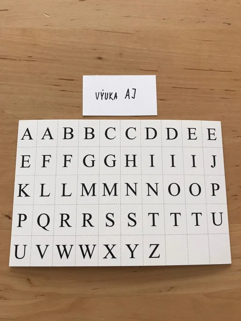 Sada písmen pro výuku AJ