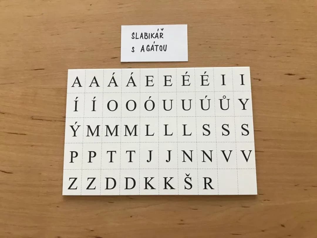 Sada písmen ke Slabikáři s Agátou